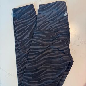 lululemon athletica Black Zebra Print Leggings